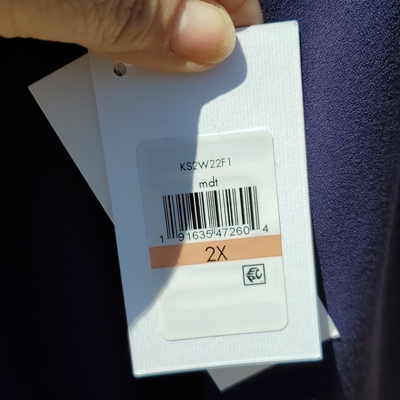 Kensie Farina Blazer 2X Royal Blue Ruffle Sleeve - Picture 5 of 7